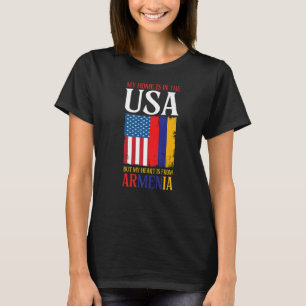 Camiseta Home In USA Heart Da Armênia Patriótica Armênio