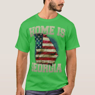 Camiseta Home is Georgia USA US map gift unique fans Proud 