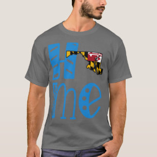 Camiseta Home Maryland em cartas de blocos de arte