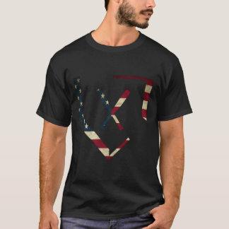 Camiseta Home Placa Bats Baseball American Flag Baseballin