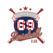 Home Run 69 Tee Gráfico Engraçado do Clube Basebal