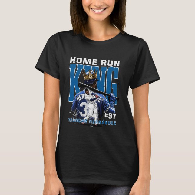 Camiseta Home Run King Teoscar Hernandez Los Angeles MLBPA (Frente)
