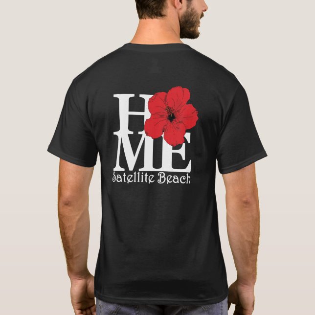 Camiseta HOME Satellite Beach Red Hibisus (Verso)