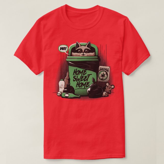 Camiseta Home Sweet Home Garbage Raccoon de Tobe Fonseca (Frente do Design)