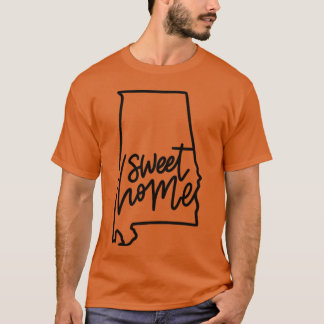Camiseta Home Sweet Home State of Alabama Hand Lettered Typ