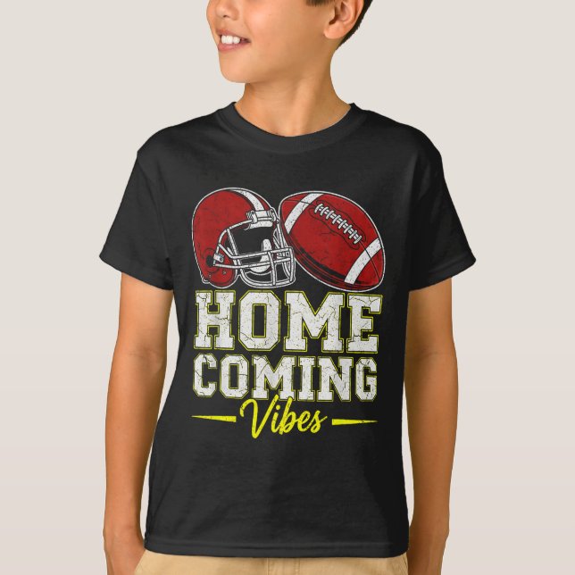 Camiseta Homecoming Vibes For Teens Football Game Outfits D (Frente)