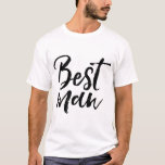 Camiseta Homem à moda da tipografia | da escova da<br><div class="desc">Design na moda e chique da festa de casamento.</div>