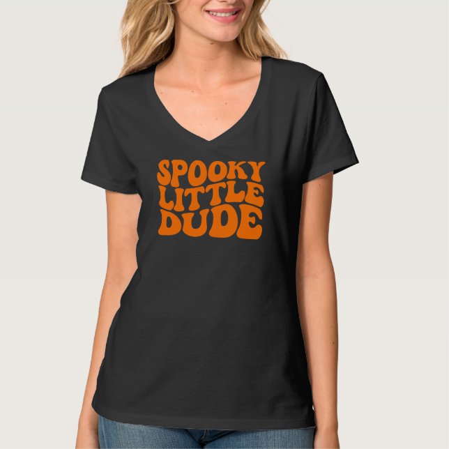 Camiseta Homem Adormecido e assustador, mulher do Halloween (Frente)