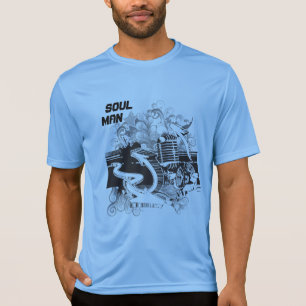 Camiseta Homem-Alma Azul de Camisa-Terça Esportiva Mascul