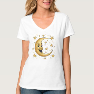 Camiseta Homem Antigo e Caprichoso na Lua Celesti Dourado