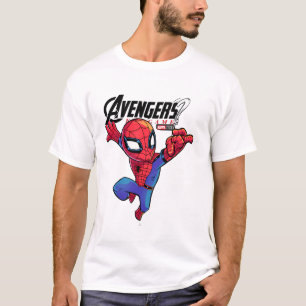 Camiseta Homem-Aranha – Arte de Super-Herói Chibi Marvel
