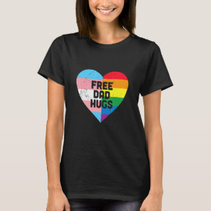 Camiseta Homem Arco-Íris Abraços De Pai Livre Para Mulheres