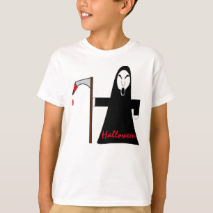 Camiseta Homem Assustador com Ax Sangrento