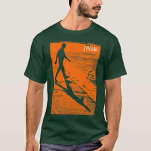 Camiseta Homem atravessando uma estrada - em laranja - (jWa