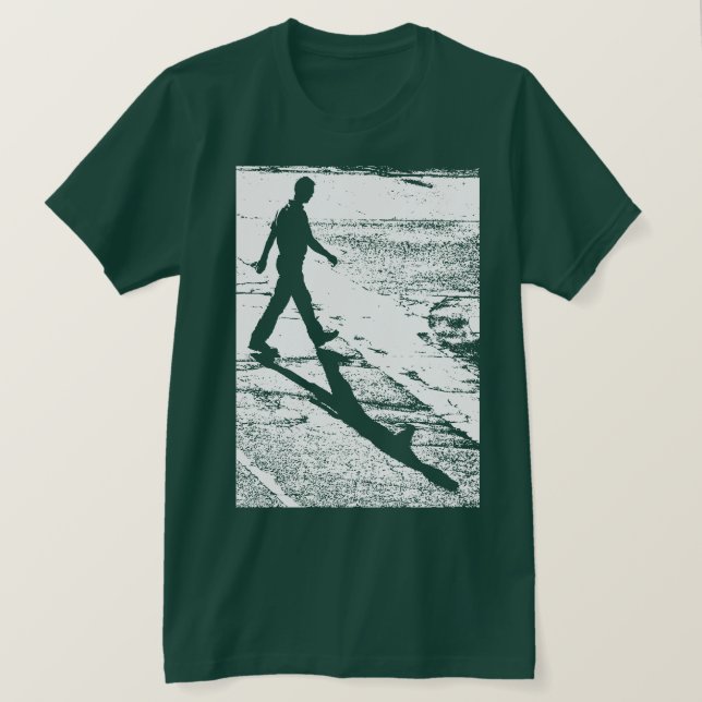 Camiseta Homem atravessando uma estrada - Personalizado (Frente do Design)