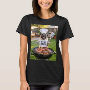 Camiseta Homem Bbq Churrasco Pet O Cozinheiro Cachorro Pai