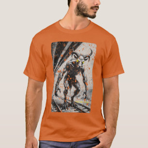 Camiseta Homem-Bode Criptídeo Câmera de Segurança Falha Ter