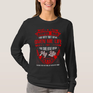 Camiseta Homem Bom Papai Você Não Me Deu a Vida Você Fez