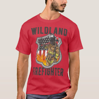 Camiseta Homem-Bombeiro Wildland Red Line