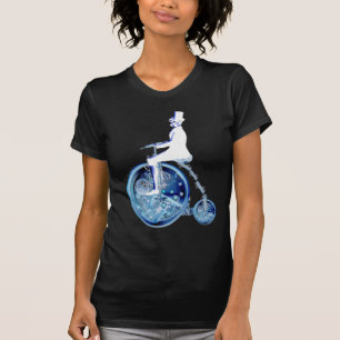 Camiseta Homem-bosta com um centavo, um néon branco azul