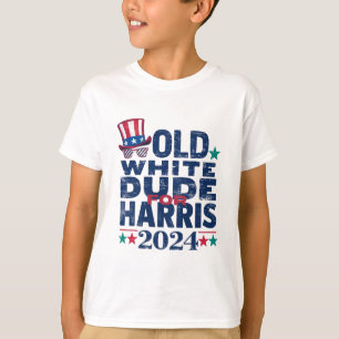 Camiseta Homem Branco Para Kamala-harris Primeiro President