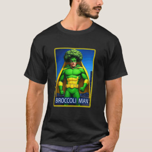 Camiseta Homem Brócolis Super-Herói Vegano