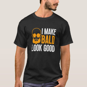 Camiseta Homem Calvo Perda de Cabelo Calvície Pai Calvície