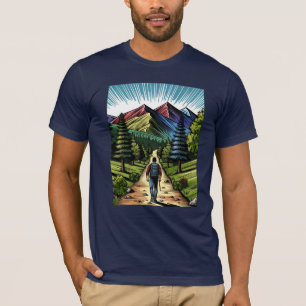 Camiseta Homem Caminhando pelas Trilhas
