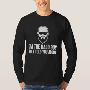 Camiseta Homem Careca Barba Homem Perda de Cabelo Calvície 