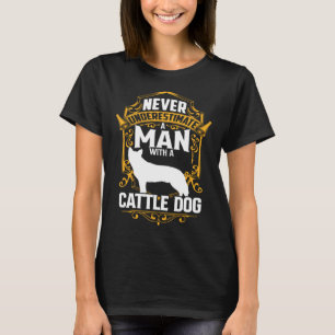 Camiseta Homem com Australian Cattle Dog Queensland Heeler