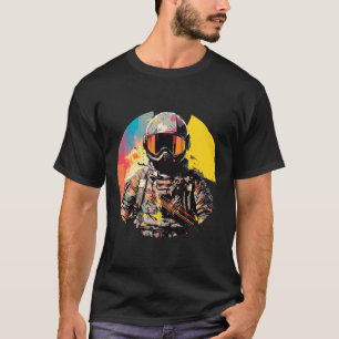 Camiseta Homem Com Caráter De Vídeo De Jogos De Capacetes F