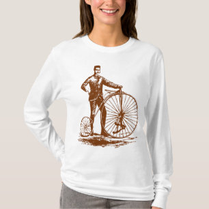 Camiseta Homem com Farthing da moeda de um centavo - noz