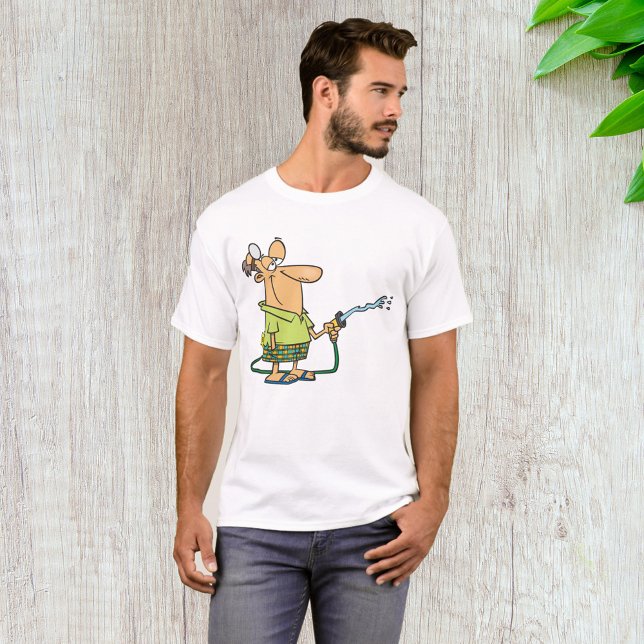 Camiseta Homem Com Mangueira De Jardim (Criador carregado)
