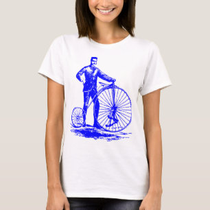 Camiseta Homem com Penny Farthing - Azul