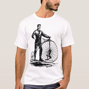 Camiseta Homem com Penny Farthing - Preto