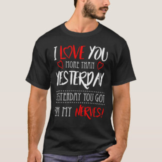 Camiseta Homem Com Sentença Namorados Divertida.