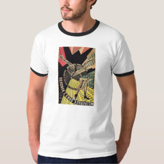Camiseta Homem com um cartaz cinematográfico da cor da