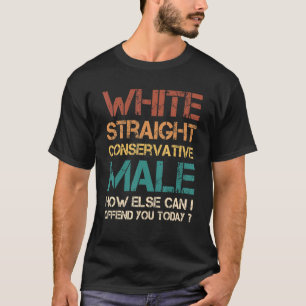 Camiseta Homem Conservador Reto Branco De Que Outra Forma P