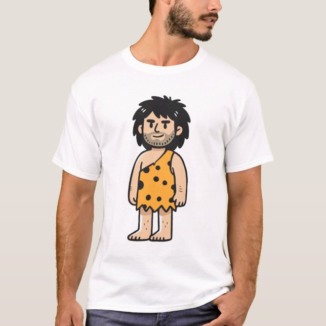 Camiseta homem da caverna Throk (Frente)