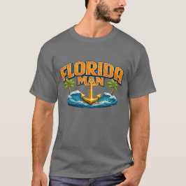 Camiseta Homem da Flórida | Estampa Gráfica Âncora Náutica 