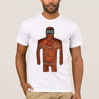 Camiseta Homem da oxidação - super-herói manchado engraçado