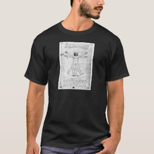 Camiseta Homem da proporção de Leondardo da Vinci