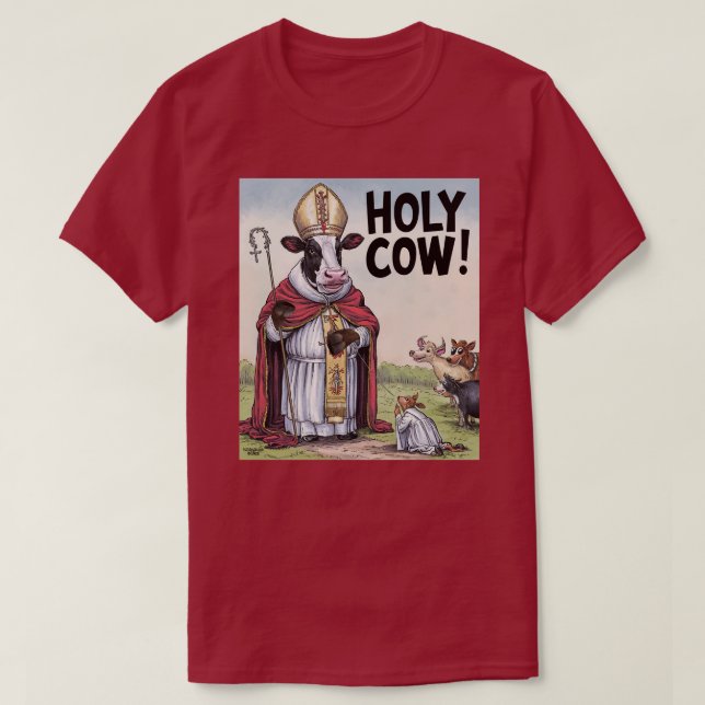 Camiseta Homem da vaca (Frente do Design)