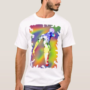 Camiseta Homem dançando em cores do orgulho