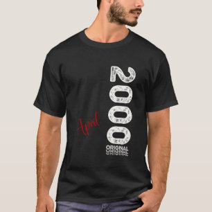 Camiseta Homem de 25 Anos de Idade Original Abril 2000 25 A