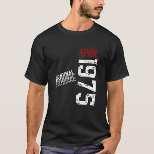 Camiseta Homem de 50 Anos de Idade Original Abril 1975 50 A