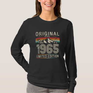 Camiseta Homem de 60 Anos de Idade Original Abril 1965 60 A