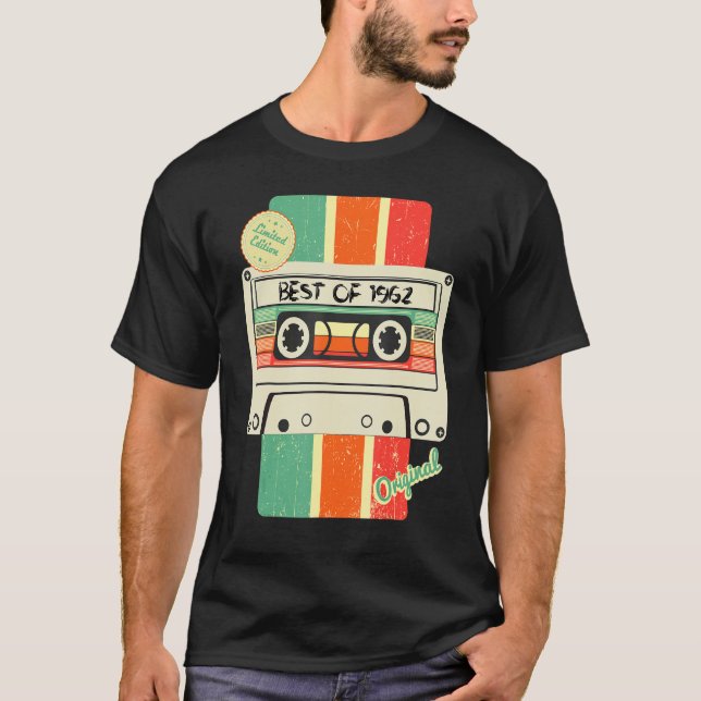 Camiseta Homem De Aniversário De 60 Anos, Melhor De 1962 Vi (Frente)