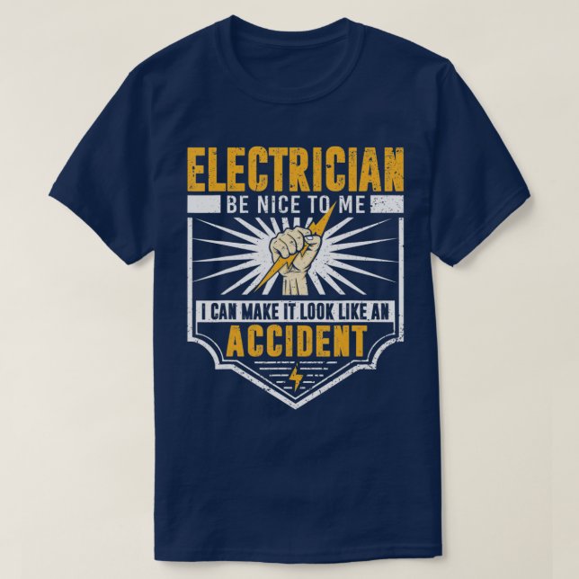 Camiseta Homem de Arte Eletrônica Engraçado Engenheiro elét (Frente do Design)