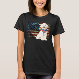 Camiseta Homem de Bandeira Americano, Patriótico, Cujo Cã